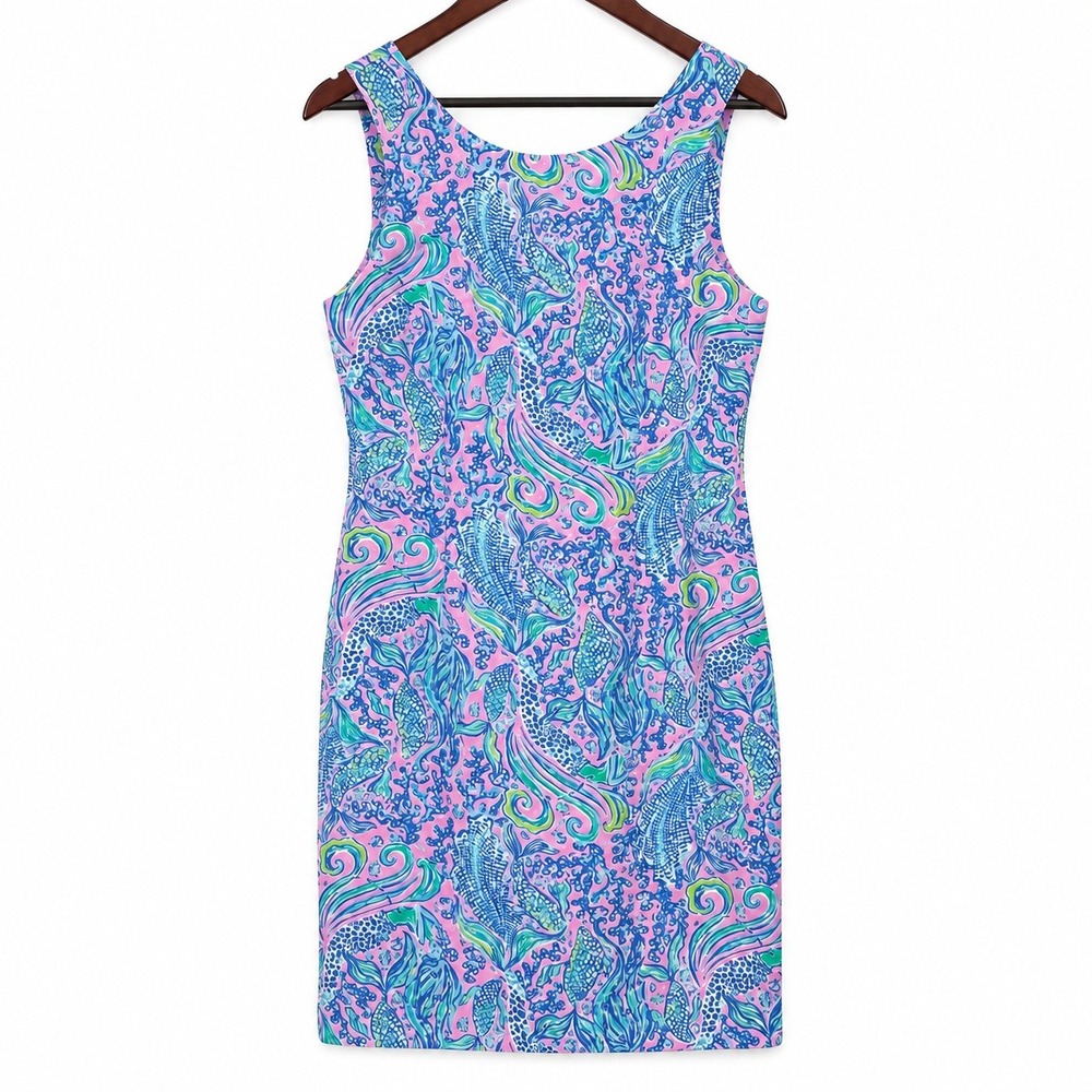Lilly Pulitzer Maurina Line Shift Dress 8 Lilac Rose We Mermaid It Coastal Beach
